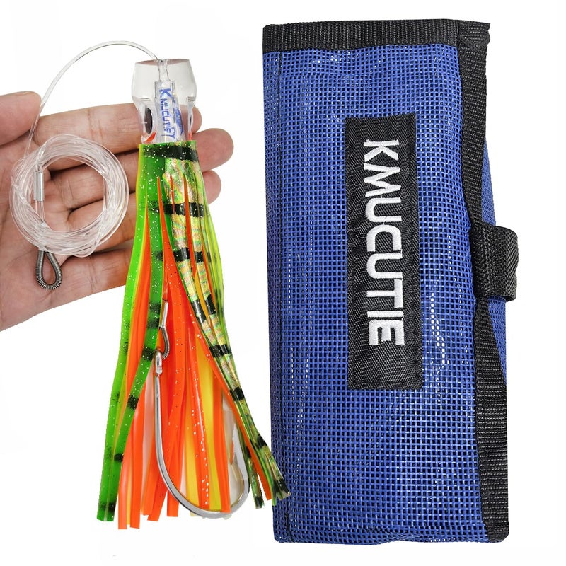 Kmucutie Set of 6 pcs 6.5 inch trolling Lure Marlin Tuna Dolphin Shark Big Game deep sea Fishing Lures Included Mesh Bag (6.5 INCH A) - Image 4